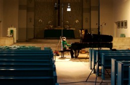 CD Production Olga Scheps / Sony 2009 at Christuskirche Berlin. Olga playing