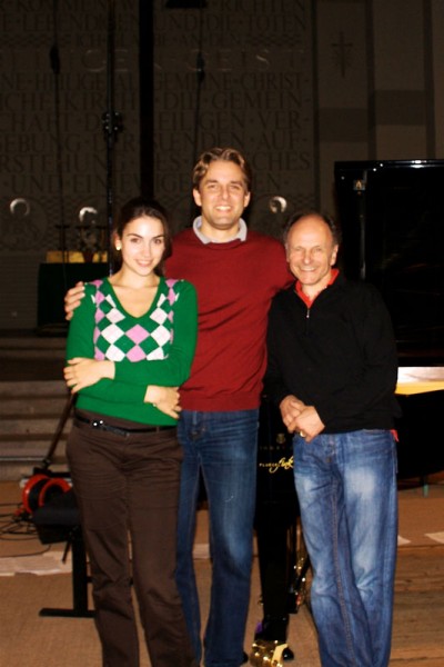 CD Production Olga Scheps / Sony 2009 at Christuskirche Berlin. With Olga and Gerd Finkenstein