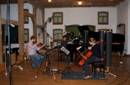 CD Production Nils Mönkemeyer / Sony 2009 at Fattoria Musica Osnabrück. Recording the trio pieces