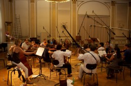 CD Production Nils Mönkemeyer / Sony 2010 at Siemensvilla Berlin. The Kammerakademie Potsdam is reheasing.