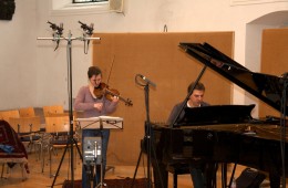 CD Production with Lisa Schatzman and Benjamin Engeli / Claves 2013 at „Alte Kirche“ Boswil / Switzerland. Royer R-122V Microphones for the violin