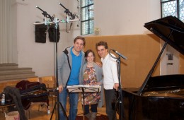 CD Production with Lisa Schatzman and Benjamin Engeli / Claves 2013 at „Alte Kirche“ Boswil / Switzerland. With Lisa and Benjamin after the recordings were done