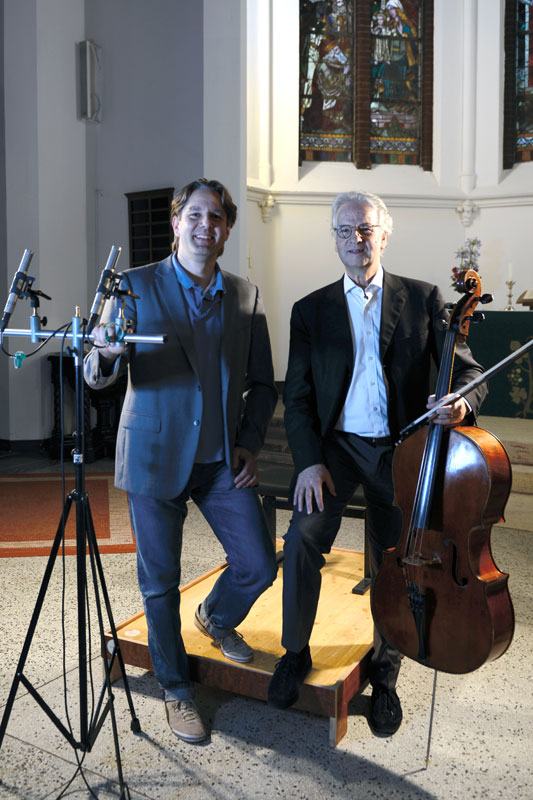 CD Production with Niklas Schmidt 2016 at Andreaskirche Berlin. Bach Suites for Violoncello solo